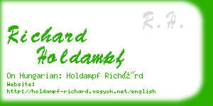 richard holdampf business card